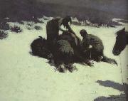 Frederic Remington The Hungry Moon (mk43) painting